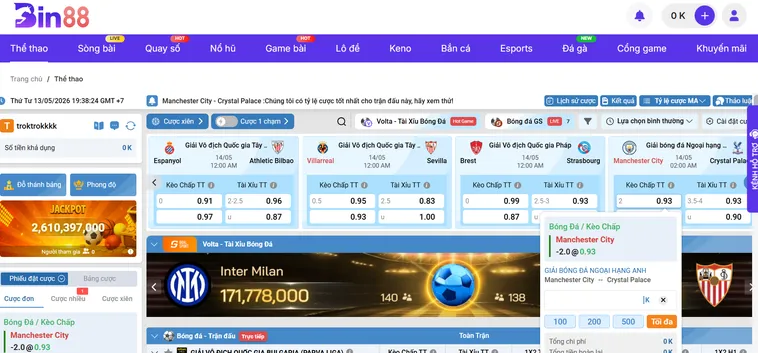 Trải Nghiệm Cá Cược Đỉnh Cao Cùng Sảnh Thể Thao K-Sports Tại Bin88
