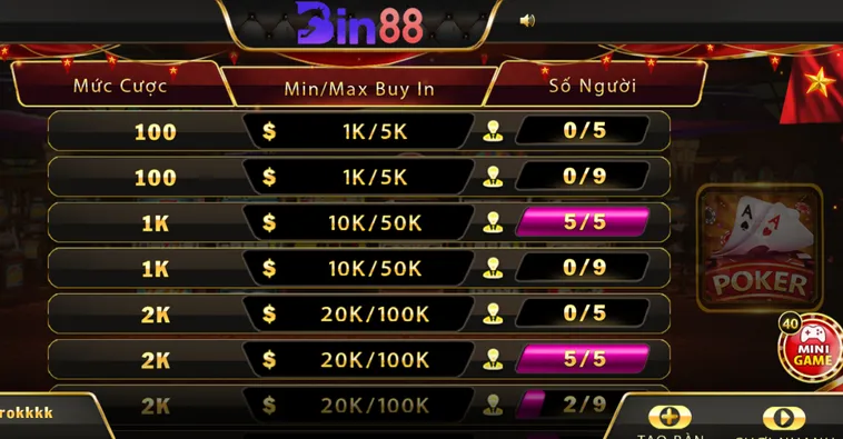 Đấu Trí Đỉnh Cao Và Săn Hũ Lớn Cùng Sảnh Poker Tại Bin88 Chuyên Nghiệp