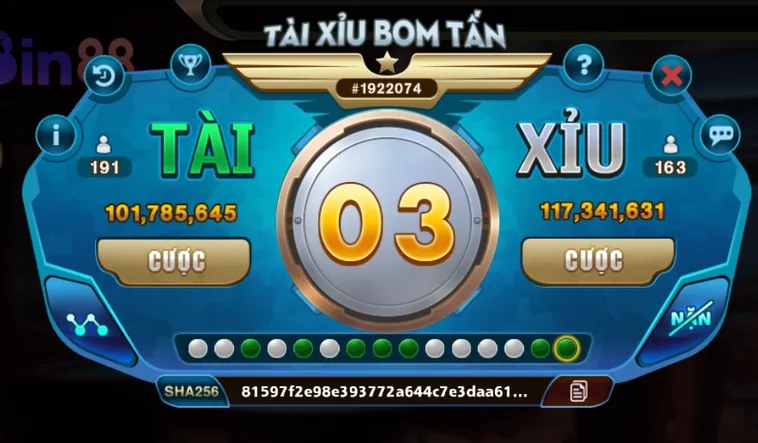 Tài Xỉu Bom Tấn Tại Bin88 Sân Chơi Đổi Thưởng Đẳng Cấp Với Hũ Jackpot Cực Khủng